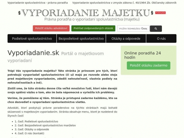 vyporiadanie.sk